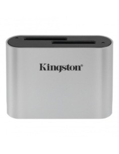 Kingston lector de tarjeta sd workflow type-c negro plata kingston usb3.2 gen1 workflow dual-slot sdhc-sdxc uhs-ii card reader