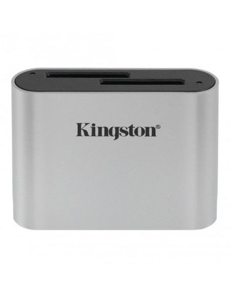 Kingston lector de tarjeta sd workflow type-c negro plata kingston usb3.2 gen1 workflow dual-slot sdhc-sdxc uhs-ii card reader