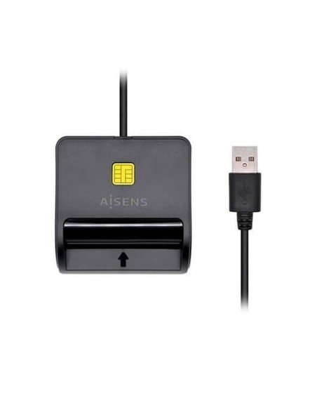 Aisens lector de dni-e mas lector de tarjetas usb-a negro