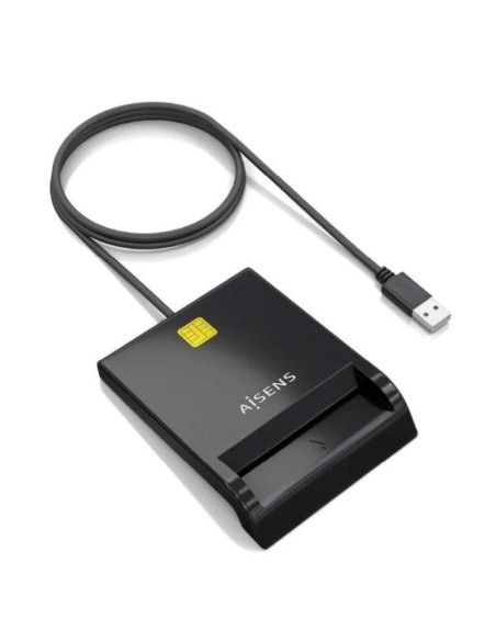 Aisens lector de dni y tarjetas ascr-sn06-bk negro