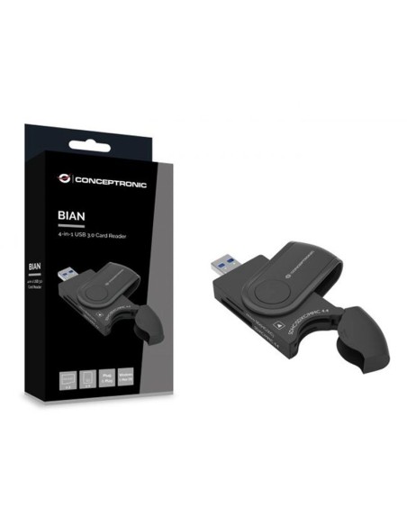 Conceptronic lector de tarjeta externo bian04b negro
