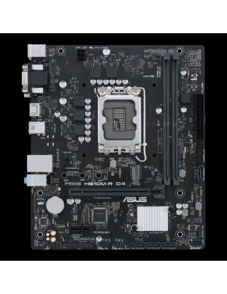 Asus placa base prime h610m-r d4-si lga1700 bulk mic-atx con ddr4, pcie 4.0, puerto m.2, ethernet realtek 1gb, hdmi®, puertos