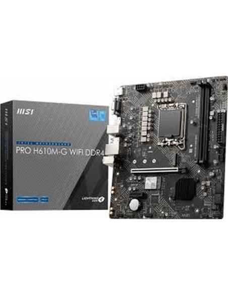 Msi placa base pro h610m-g wifi ddr4 lga1700 micro atx 14th/ 13th/ 12th gen/ 2xddr4/ 1xhdmi/1xdp/1xvga/ m-atx