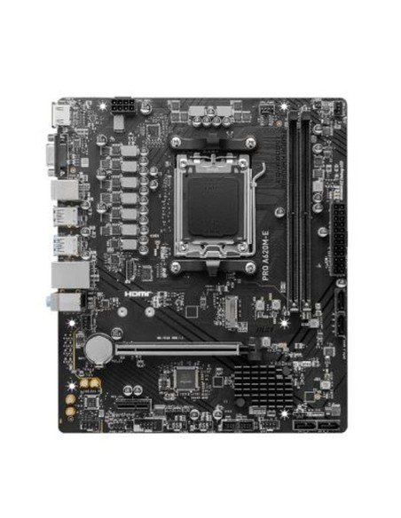 Msi placa base pro a620m-e am5 matx 2xddr5 amd ryzen 9000/ 8000/ 7000 series/ matx/2xddr5/1 x hdmi/1 x d-sub.