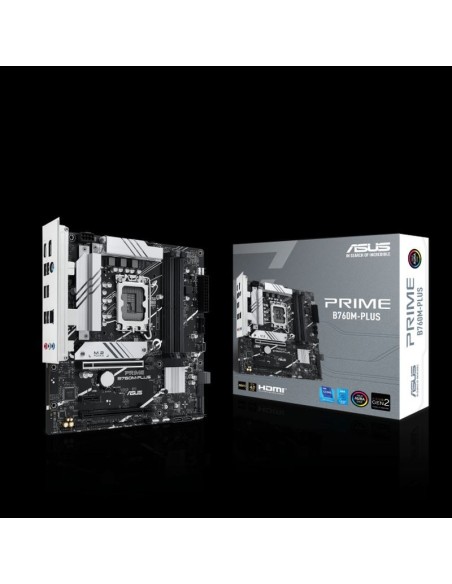 Asus placa base prime b760m-plus lga1700 matx intel® de 14.ª, 13.ª y 12.ª/ 4xddr5 / hdmi/ dp/ 4x sata/ 2xm.2/ 5xusb3.2/ 1xusb-c