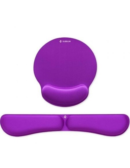 Subblim reposamuñecas y alfombrilla ergo memoryflex purpura