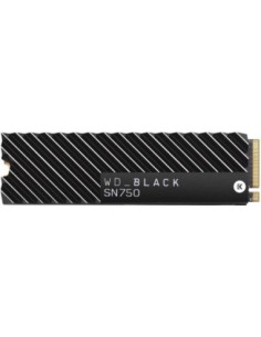 Western digital disco duro ssd m.2 sn750 black 500gb disipador lectura 3470 mb/s / escritura 2600 mb/s