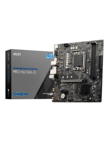 Msi placa base h610m-g 1700 matx 2xddr5 14th/ 13th/ 12th gen/ 2xddr5/ 1xhdmi/ 1xdp/ 1xvga/ m2/ m-atx