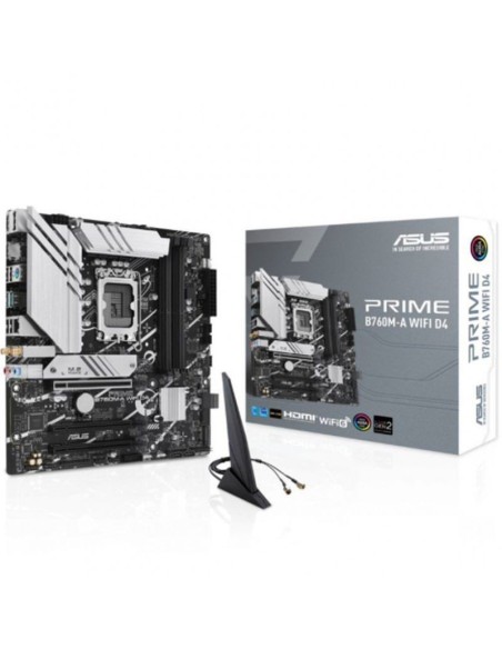 Asus placa base prime b760m-a wifi d4 lga1700 gen 12.ª -13.ª / 4xddr4 / 2xm.2