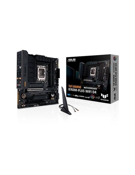 Asus placa base tuf gaming b760m-plus wifi d4 lga1700 gen 12.ª - 13.ª / 4xddr4 / 2xm.2