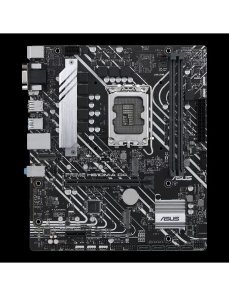 Asus placa base prime h610m-a d4-csm lga1700 14, 13, 12 gen/2 x ddr4/1 x dp/1 x vga/1 x hdmi/2 x m.2/4 x sata/matx