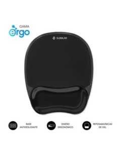 Subblim alfombrilla ergo crystal flex mous negra