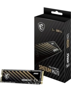 Msi disco duro ssd spatium nvme m.2 2tb m470 velocidad de lectura 6000 mb-s - velocidad de escritura 5000 mb-s