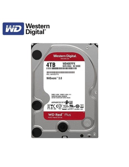 Western digital disco duro 4tb 3.5 wd40efzx serie red plus 256mb
