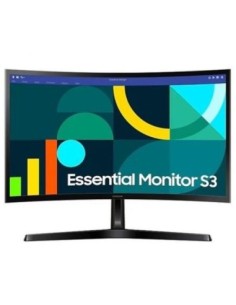 Samsung monitor curvo essential s3 s24d366gau 24/ full hd/ negro vga / hdmi / vesa