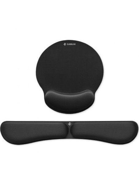 Subblim reposamuñecas y alfombrilla ergo memoryflex negro