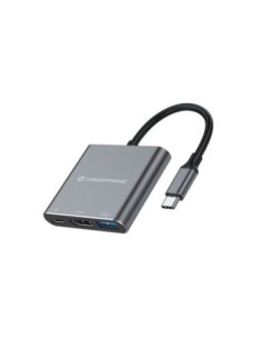 Conceptronic hub usb-c a puertos usb 3.0 / usb-a / hdmi
