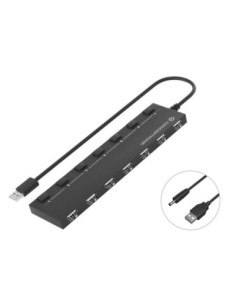 Conceptronic hub usb 7 puertos 2.0 color negro