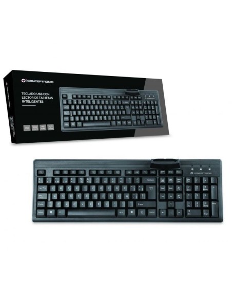 Conceptronic teclado usb con lector de tarjeta inteligentes dni-e