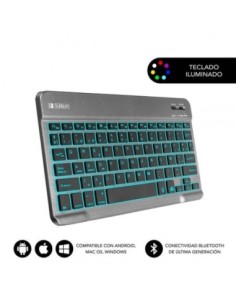 Subblim teclado bluetooth smbl31 iluminado gris