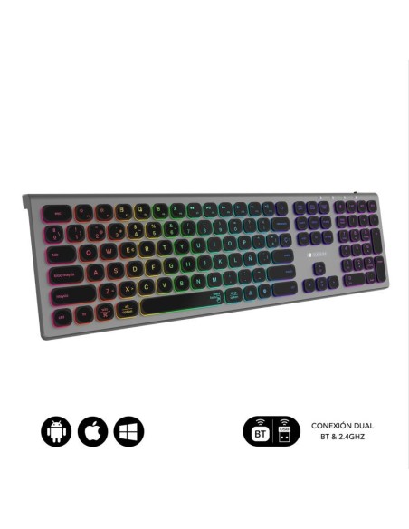 Subblim teclado bluetooth/2.4g master iluminado extendido