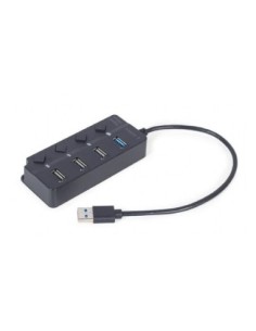 Gembird hub usb 3.0 a 1 usb 3.1 + 3 usb 2.0 negro