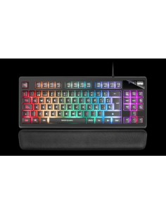 Mars gaming teclado gaming h-mecanico compacto tkl mkaxes botones color black estructura black boton roller tecnologia h-mech