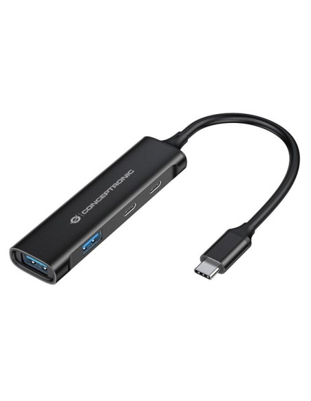Conceptronic hub usb-c a 4 puertos 2usb-c y 2usb-a 3.0