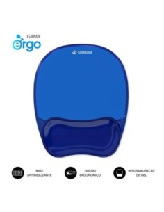 Subblim alfombrilla ergo crystal flex mous azul