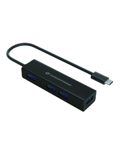 Conceptronic hub usb-c a 4 puertos usb 3.0 hubbies07b