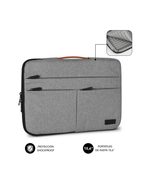 Subblim funda air padding 360 sleeve 15.6 gris claro