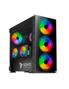 Savio carcasa prime x1 argb atx-micro atx - mini itx