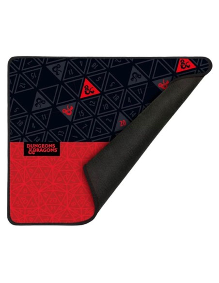 Konix alfombrilla gaming dungeons and dragons roja y negra 32x27cm