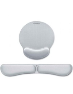 Subblim reposamuñecas y alfombrilla ergo memoryflex plateadas