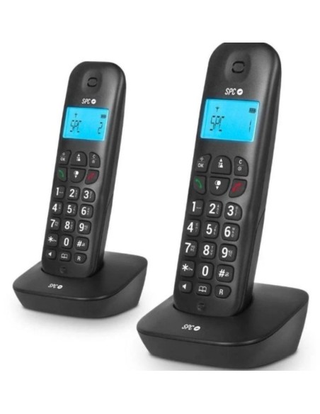 Spc telefono inalambrico air pro duo 7302n / pack duo/ negro