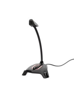 Trust microfono gxt 215 zabi led rgb micro usb con cuello flexible base iluminada cable 1.4m