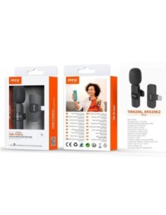 Mtk microfono mino bluetooth con clip tr9206 type-c - bateria 60 mah - negro - mtk - 0952062