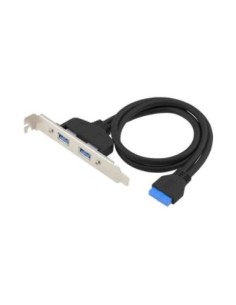 Conceptronic adaptador usb 3.0 placa base 19 oins hembra a 2 usb-a hembra