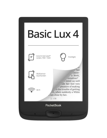 Pocketbook libro electronico basic lux 4 6 8gb negro