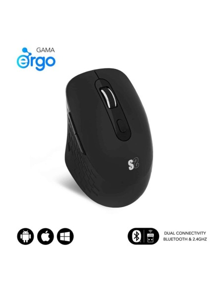 Subblim raton curve ergo dual mouse battery black