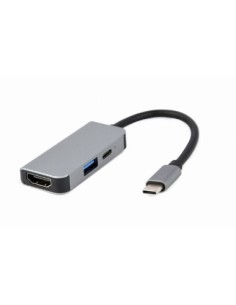 Gembird Adaptador Usb-C A 3 En 1 Hub + Hdmi + Pd