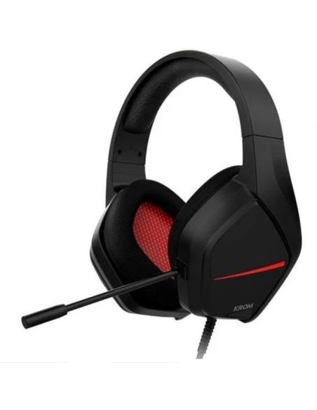 Krom auriculares con micro kopa move negros diadema ajustable- jack 3.5