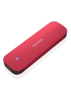 Aisens caja externa asm2-027red ssd m.2 nvme usb 3.2 gen 2 rojo