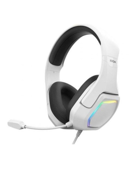 Krom auriculares con micro kopa 7.1 blancos diadema ajustable-usb