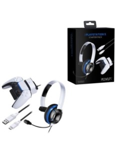 Revent kit playstation 5 - auricular chat+dock carga inalambrica mando+cable carga usb-c