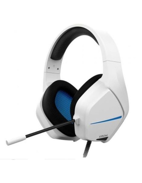 Krom auriculares con micro kopa move blancos diadema ajustable- jack 3.5