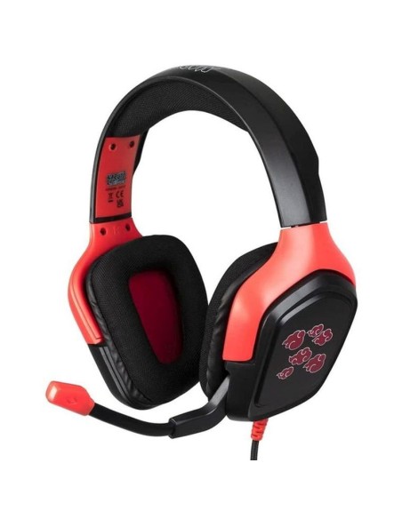 Konix auriculares con microfono naruto akatsuki 40mm neodimio micro flexible multiplataforma