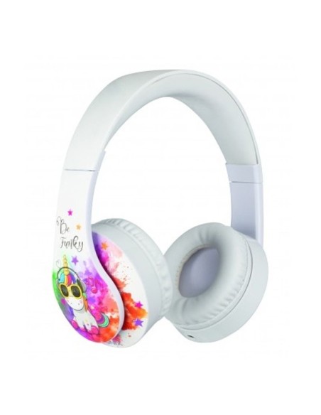 Konix auriculares con microfono unik be funky jack 3.5- blanco