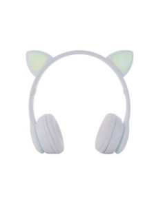 One+ auriculares bluetooth nc3228 orejas de gato blanco 250mah - fm - microsd - iluminacion led