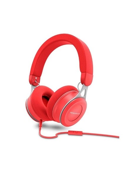 Energy Sistem Auriculares Urban 3 Mic Rojo Deep Bass -Control Voz -Acabados Metalicos